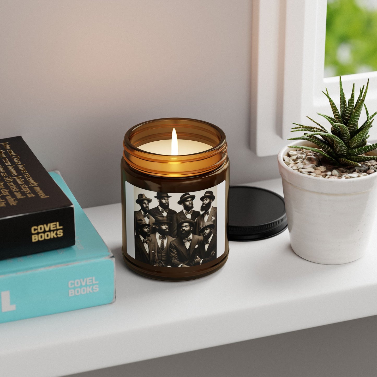 Scented Soy Candle (Multi-Size, Amber Jar)