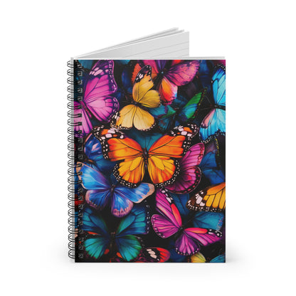 Butterfly Spiral Notebook - Vibrant Butterfly Design, Perfect for Journaling, Back to School, Gift for Nature Lovers, Sketchbook, Stationery
