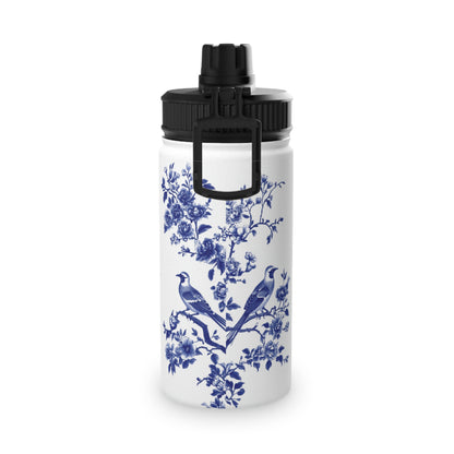 Floral Stainless Steel Water Bottle with Sports Lid - Eco-Friendly Hydration