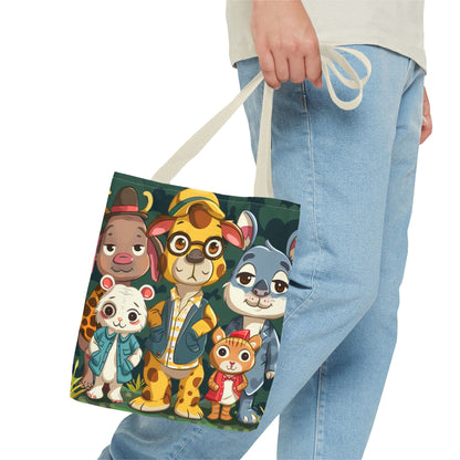 Cute Animal Friends Tote Bag - Whimsical Animal Design for Kids & Nature Lovers