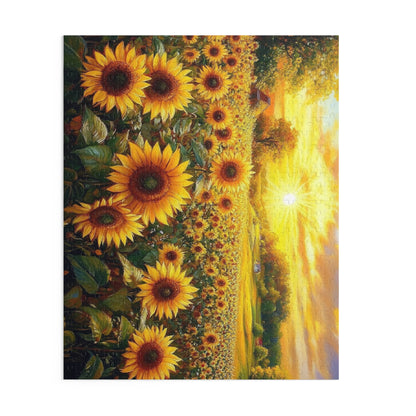 Sunflower Fields Puzzle - 120, 252, 500-Piece Scenic Jigsaw for Nature Lovers