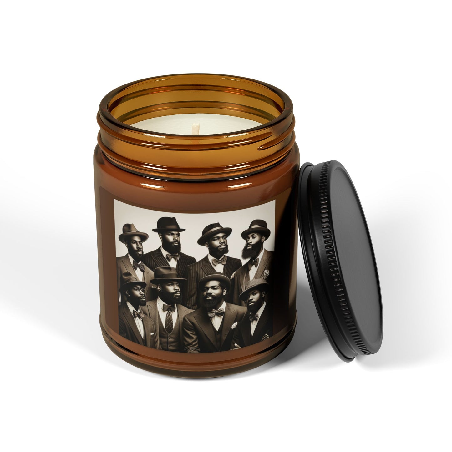 Scented Soy Candle (Multi-Size, Amber Jar)