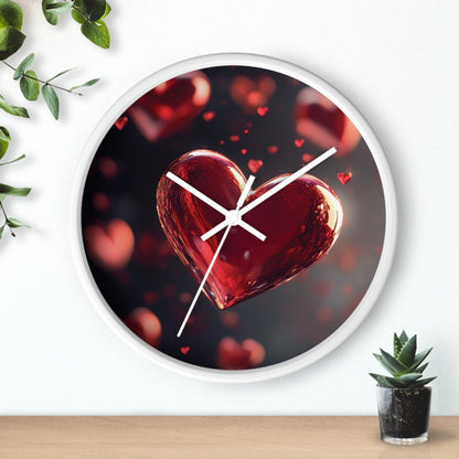 Romantic Heart Design Wall Clock - Perfect Gift for Valentine's Day