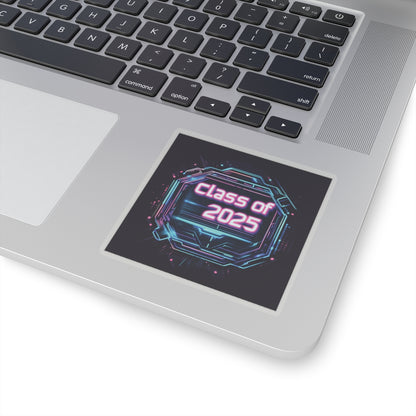 Class of 2025 Tech-Inspired Kiss-Cut Stickers for Graduates