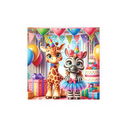Whimsical Animal Party Poste Print - Fun for Kids' Celebrations