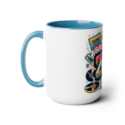 Two-Tone Coffee Mugs, 15oz