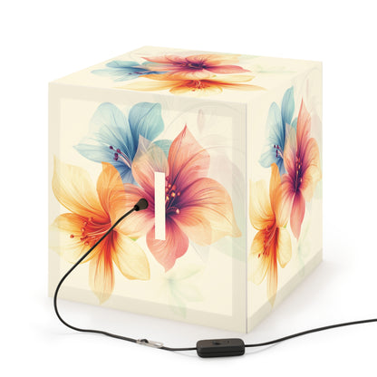 Elegant Floral Light Cube Lamp - Perfect for Home Decor & Gifts