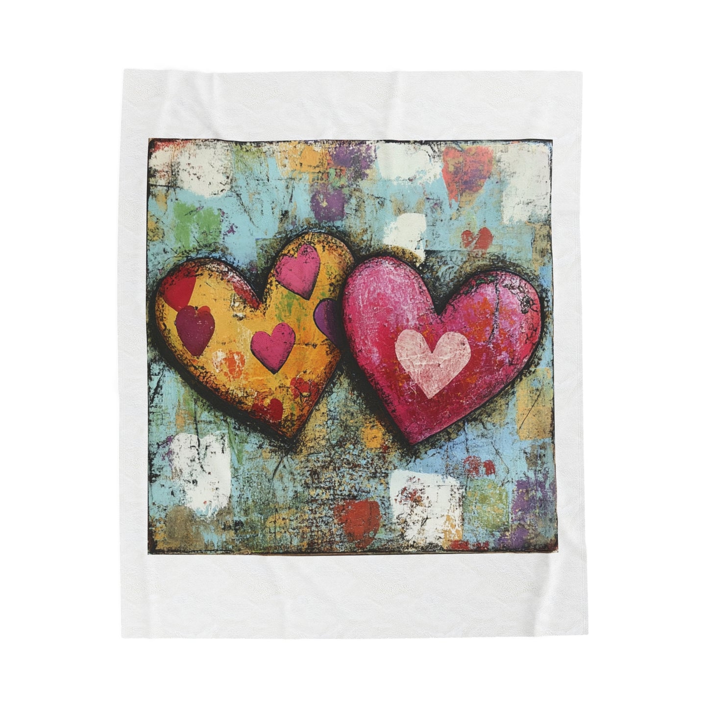 Hearts- Velveteen Plush Blanket