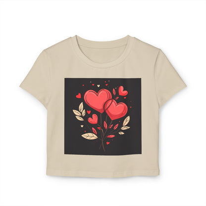 Heart Flower - Women's Baby Tee