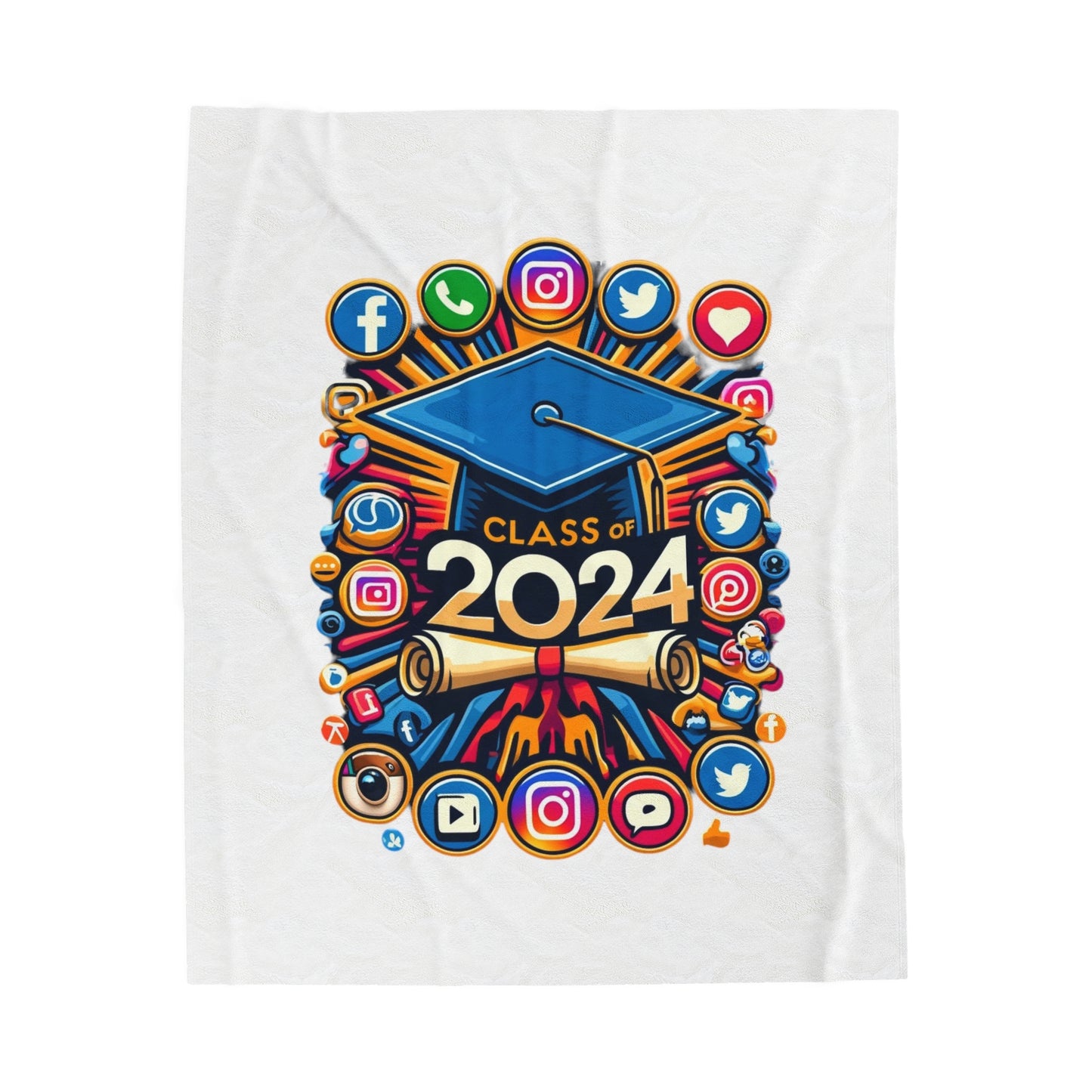 Class of 2024 - Velveteen Plush Blanket