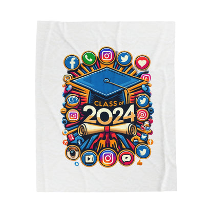 Class of 2024 - Velveteen Plush Blanket