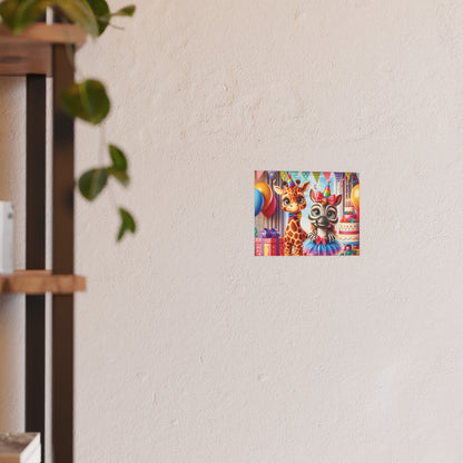 Whimsical Animal Party Poste Print - Fun for Kids' Celebrations