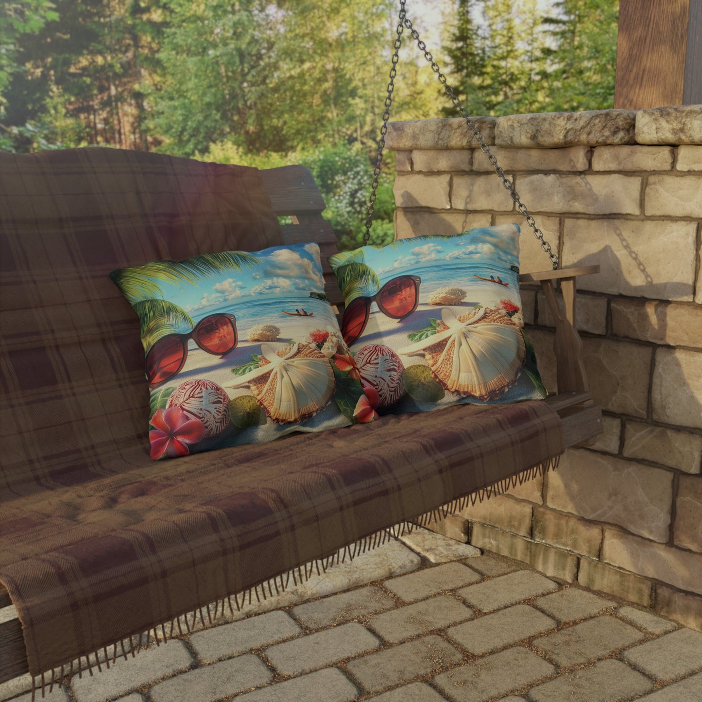 Coastal Vibes Outdoor Pillows - Tropical Beach Decorative Cushions