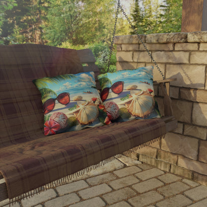 Coastal Vibes Outdoor Pillows - Tropical Beach Decorative Cushions