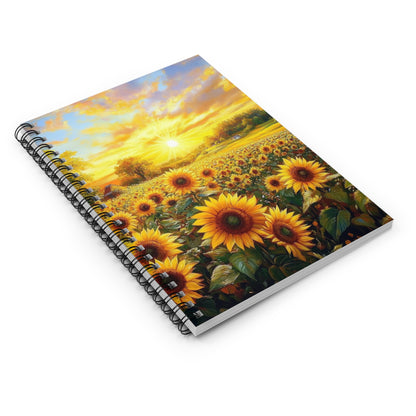 Sunflower Spiral Notebook - Ruled Line for Daily Inspiration