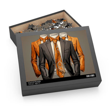 Elegant Suit-Themed 500-Piece Puzzle for Fashion Enthusiasts