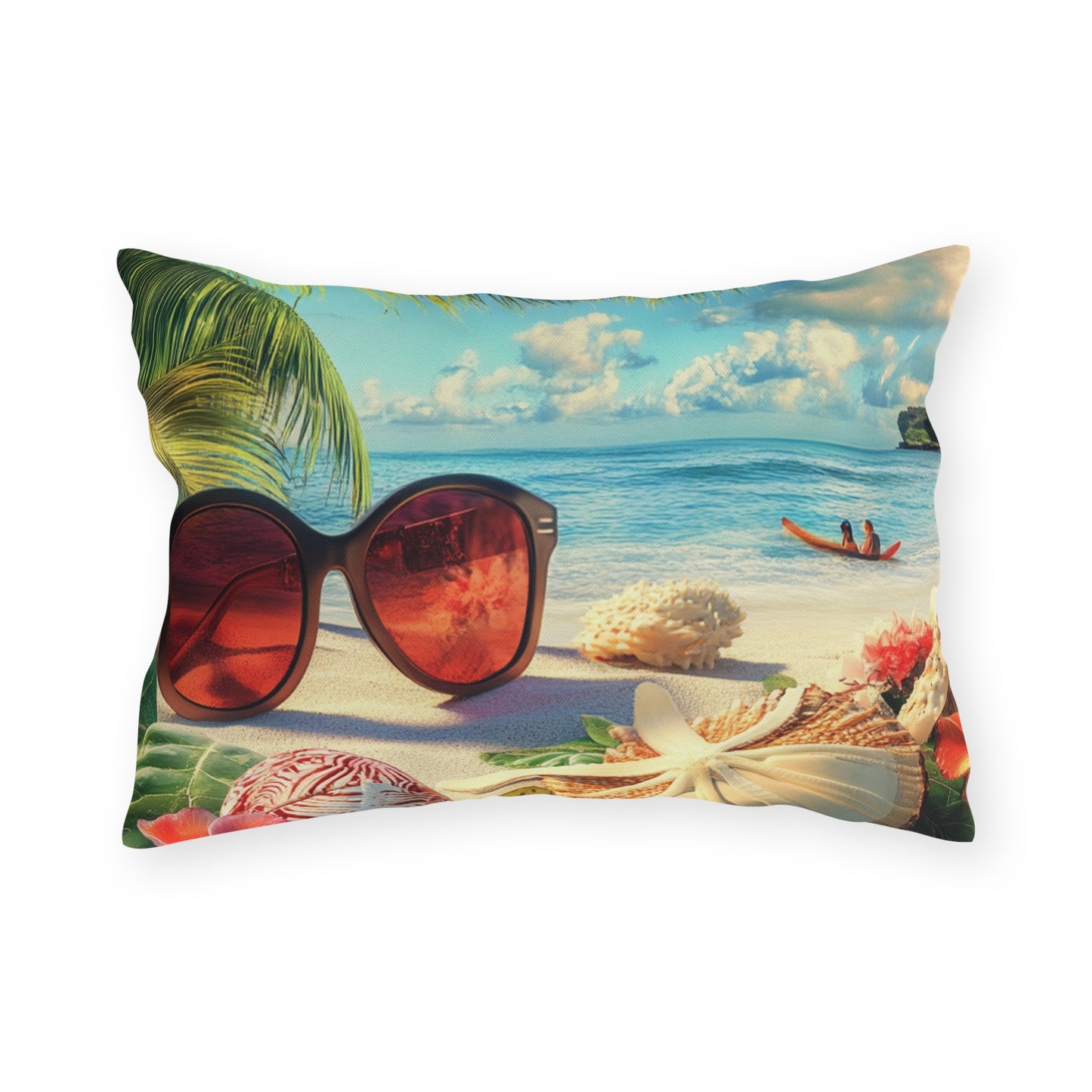 Coastal Vibes Outdoor Pillows - Tropical Beach Decorative Cushions