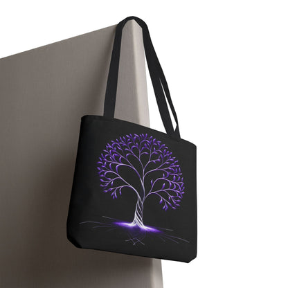 Elegant Purple Tree Design Tote Bag - Nature Lover's Accessory