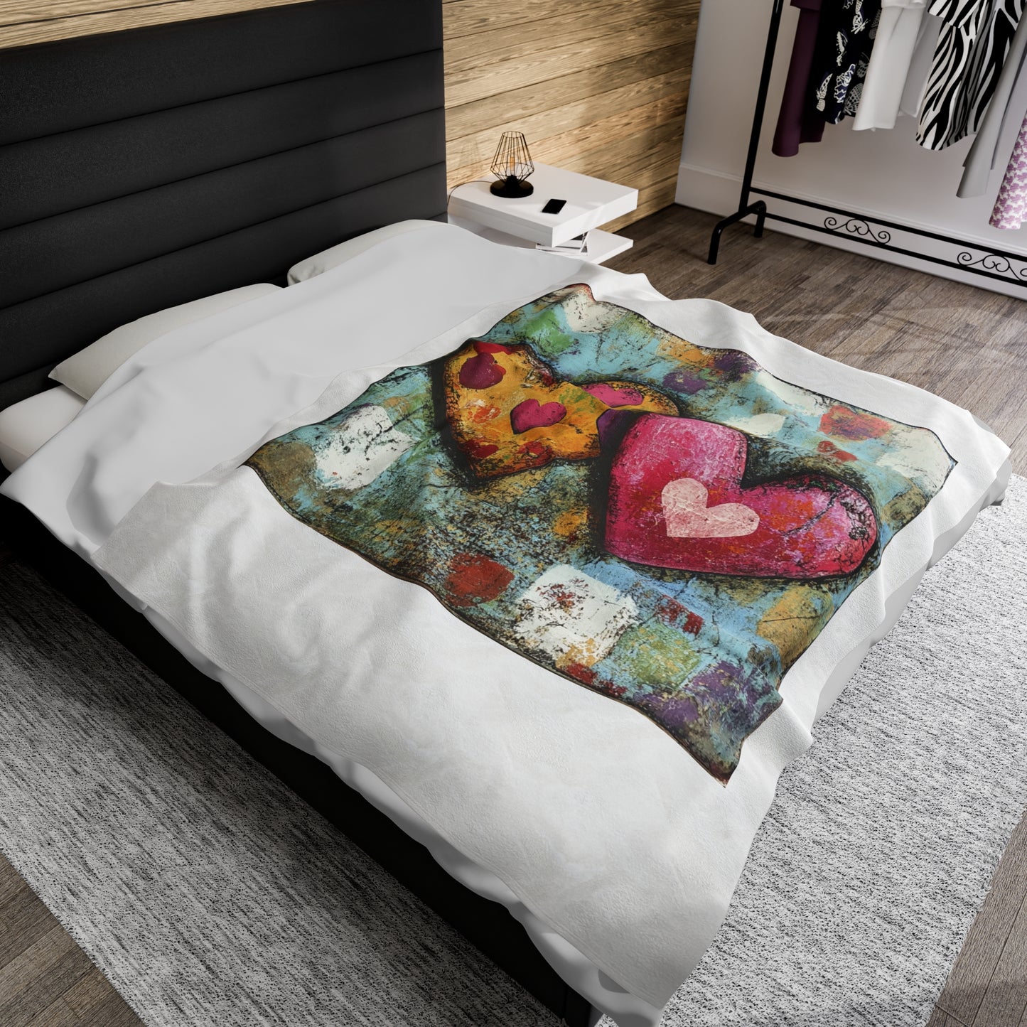 Hearts- Velveteen Plush Blanket
