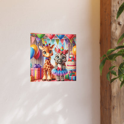 Whimsical Animal Party Poste Print - Fun for Kids' Celebrations