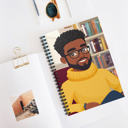 Cozy Character Spiral Notebook - Perfect for Book Lovers and Students