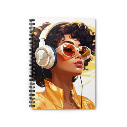 Stylish Music Lover's Spiral Notebook - Ruled Line, Perfect for School, Journaling, Gifts, and Music Enthusiasts