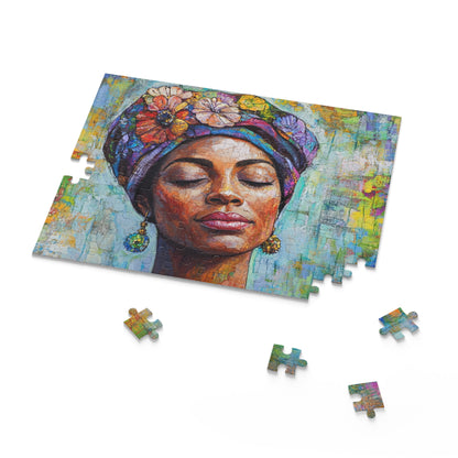 Serene Beauty Puzzle – 120/252/500-Piece Colorful Floral Design for Relaxation and Mindfulness