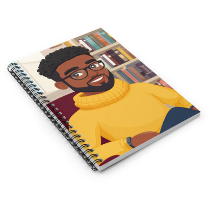 Cozy Character Spiral Notebook - Perfect for Book Lovers and Students