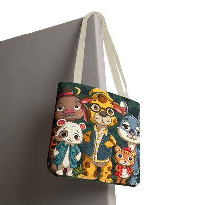 Cute Animal Friends Tote Bag - Whimsical Animal Design for Kids & Nature Lovers