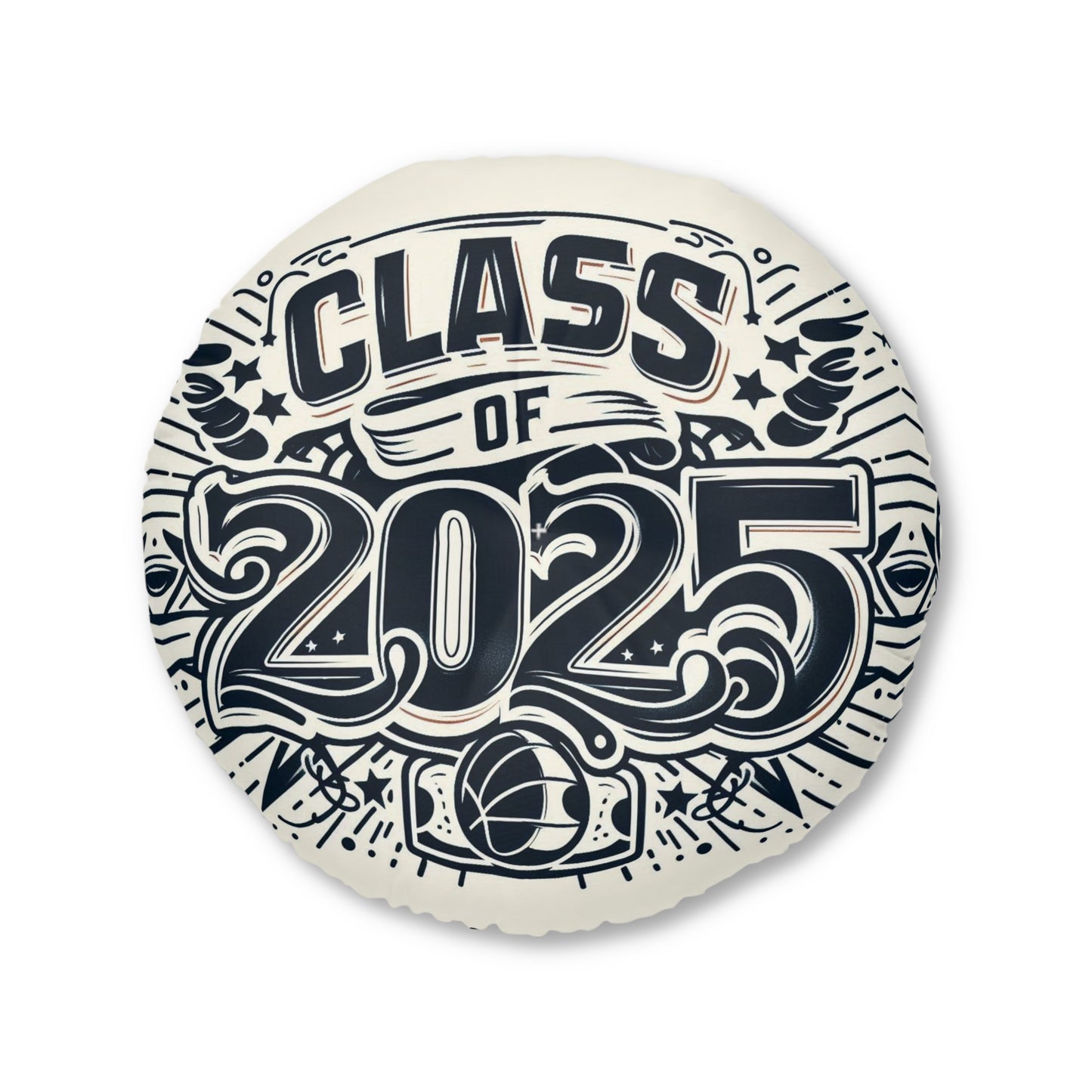 Class of 2025 Tufted Floor Pillow, Round | Graduation Gift, Home Decor, College Essentials, Cozy Seating, Unique Celebration