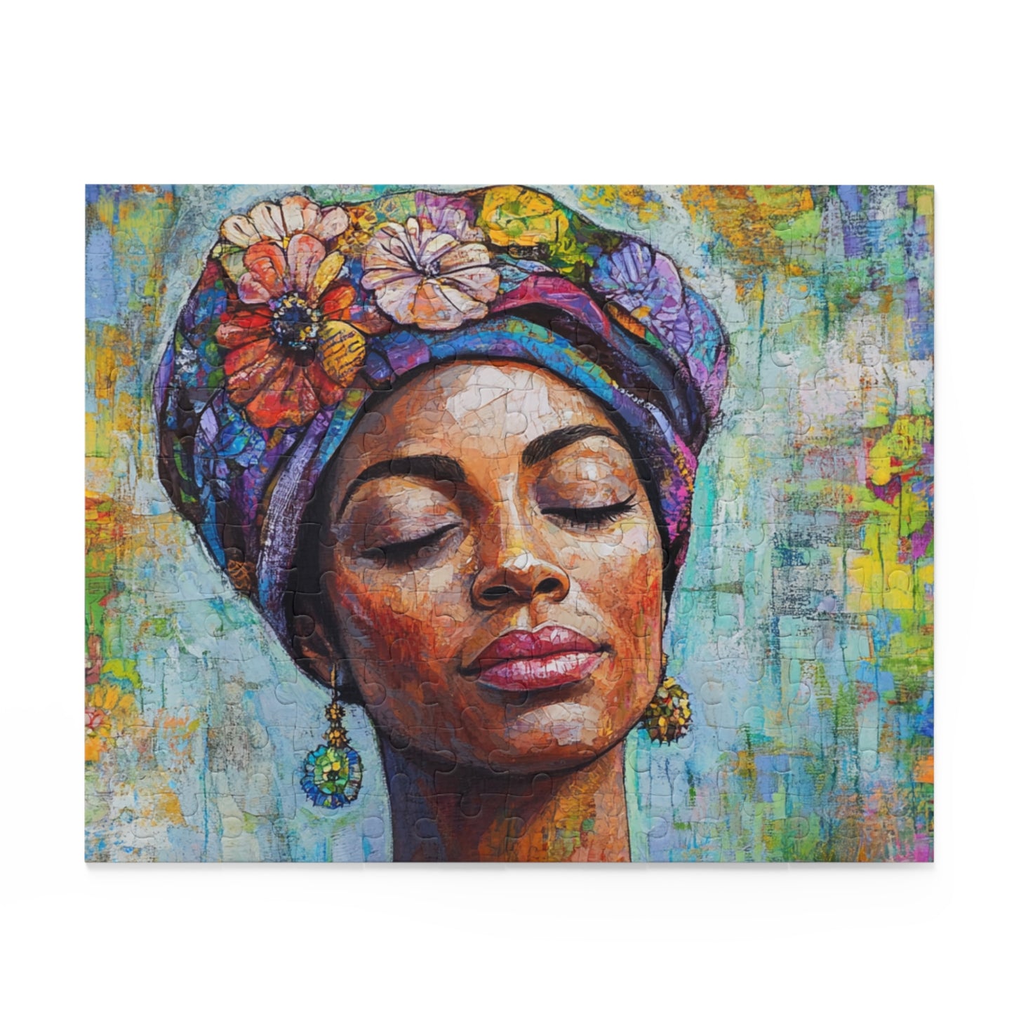 Serene Beauty Puzzle – 120/252/500-Piece Colorful Floral Design for Relaxation and Mindfulness