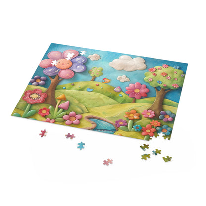 Vibrant Nature Puzzle | 120 to 500-Piece Jigsaw | Whimsical Floral Art | Fun Family Activity | Perfect Gift for All Ages
