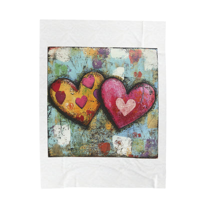 Hearts- Velveteen Plush Blanket