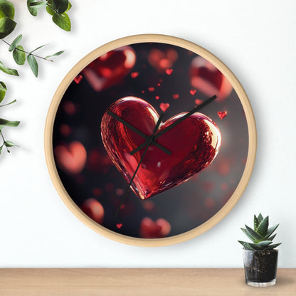 Romantic Heart Design Wall Clock - Perfect Gift for Valentine's Day
