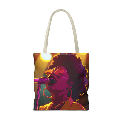 Vibrant Singer Tote Bag - Perfect for Music Lovers and Concert Goers