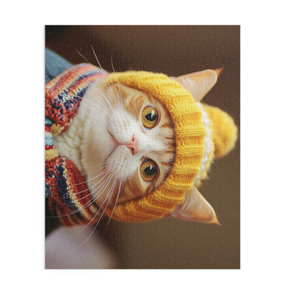 Adorable Cat Winter Puzzle - 500-Piece