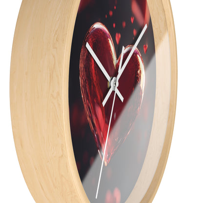 Romantic Heart Design Wall Clock - Perfect Gift for Valentine's Day