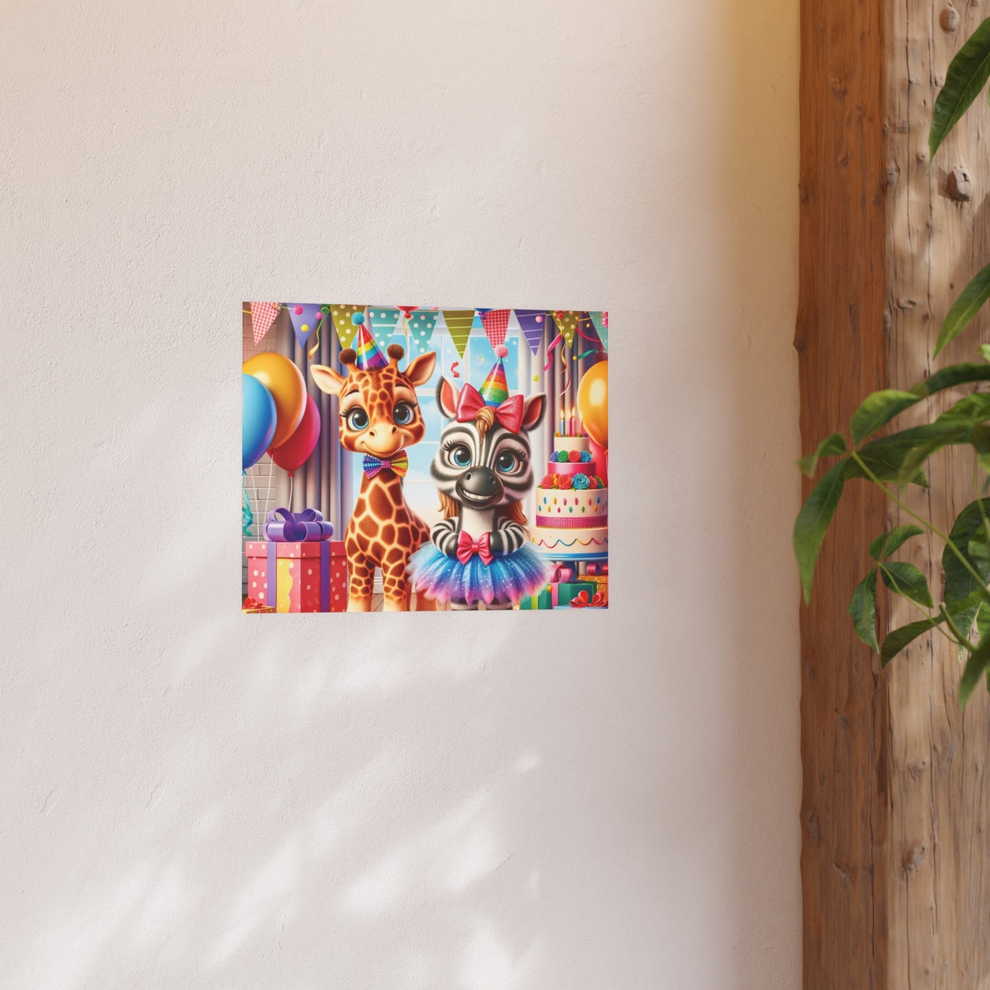 Whimsical Animal Party Poste Print - Fun for Kids' Celebrations