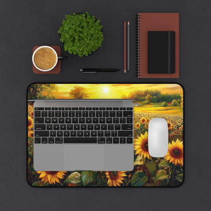 Sunflower Field Desk Mat - Brighten Your Workspace with Nature's Beauty