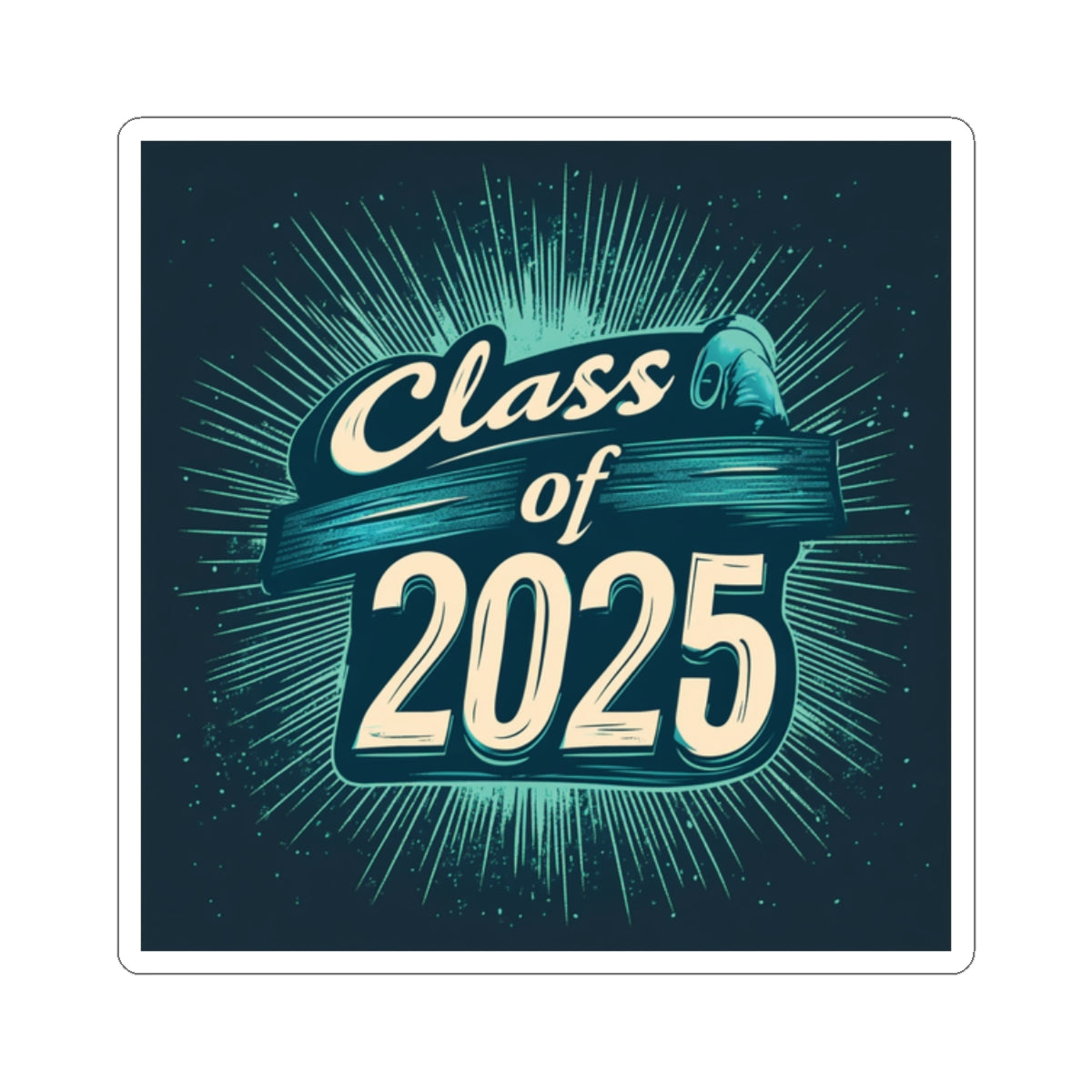 Class of 2025 Graduation Kiss-Cut Stickers - Celebrate Your Achievement!