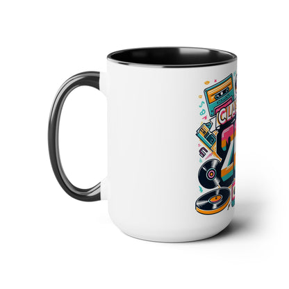 Two-Tone Coffee Mugs, 15oz