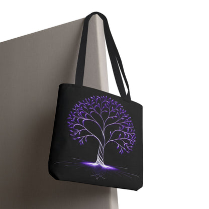 Elegant Purple Tree Design Tote Bag - Nature Lover's Accessory