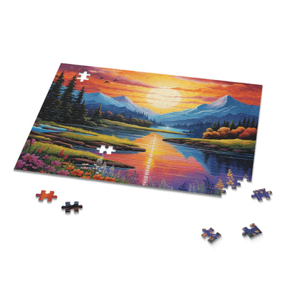 Serene Sunset Landscape Puzzle - 500-Piece Jigsaw for Nature Lovers