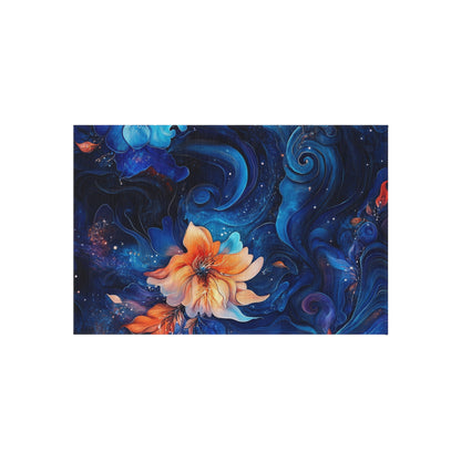 Vibrant Floral Outdoor Rug – Elegant Garden Decor for Patios and Decks
