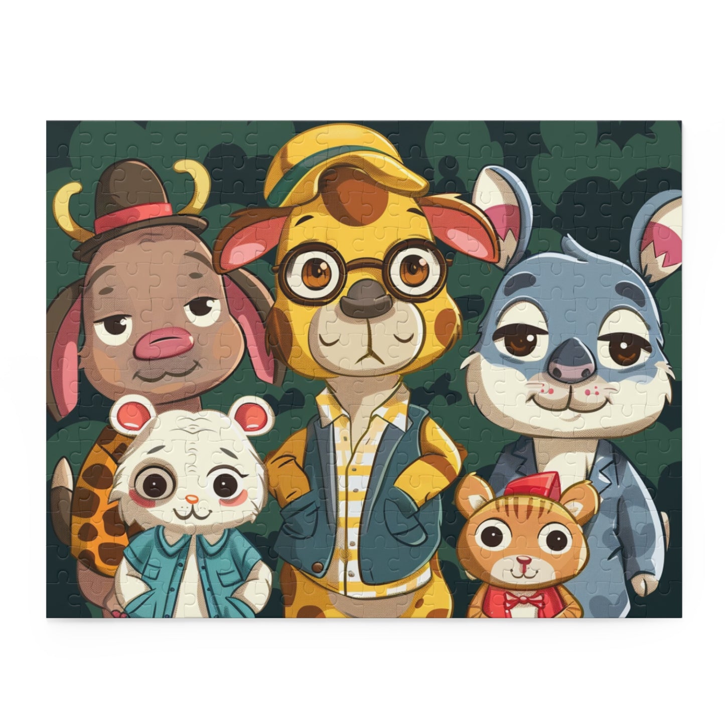 Cute Animal Friends Puzzle - 120/252/500-Piece Jigsaw for Family Fun