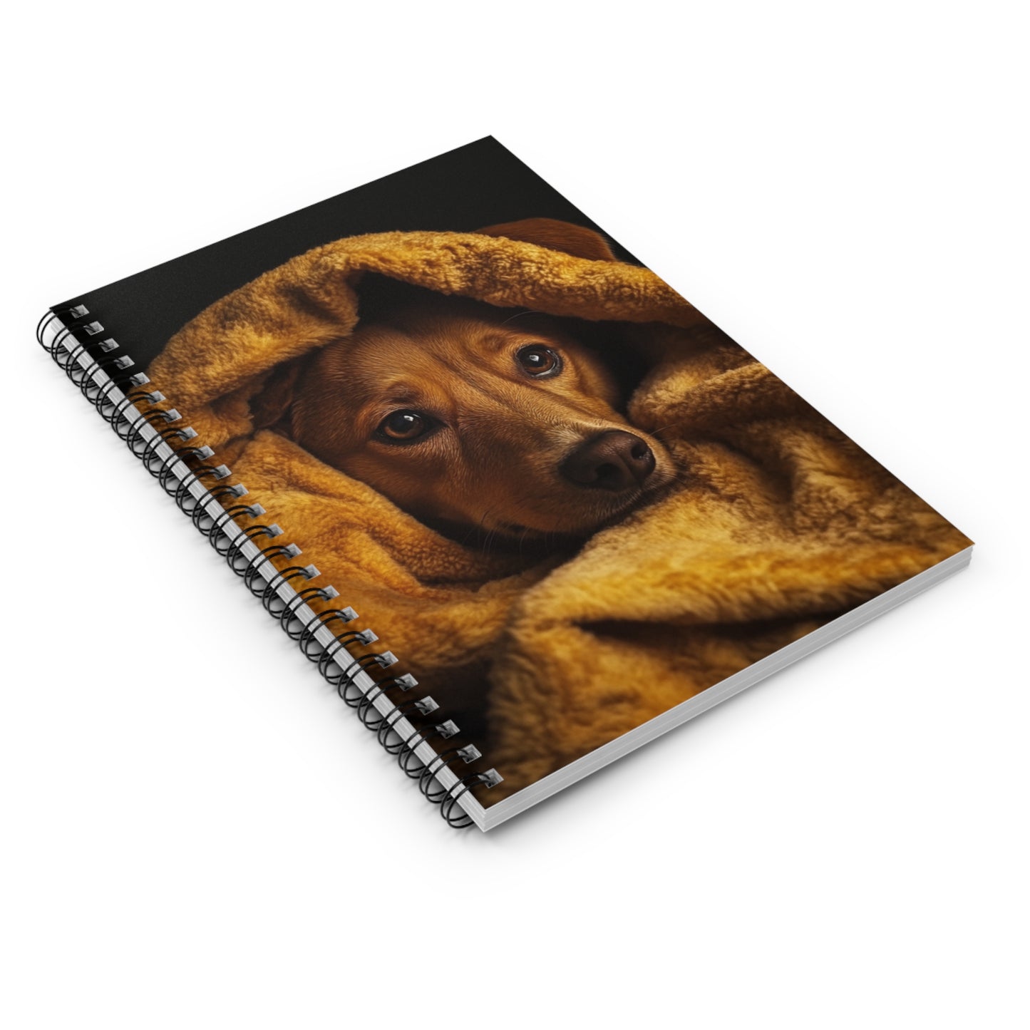 Cozy Dog Spiral Notebook - Ruled Line for Pet Lovers