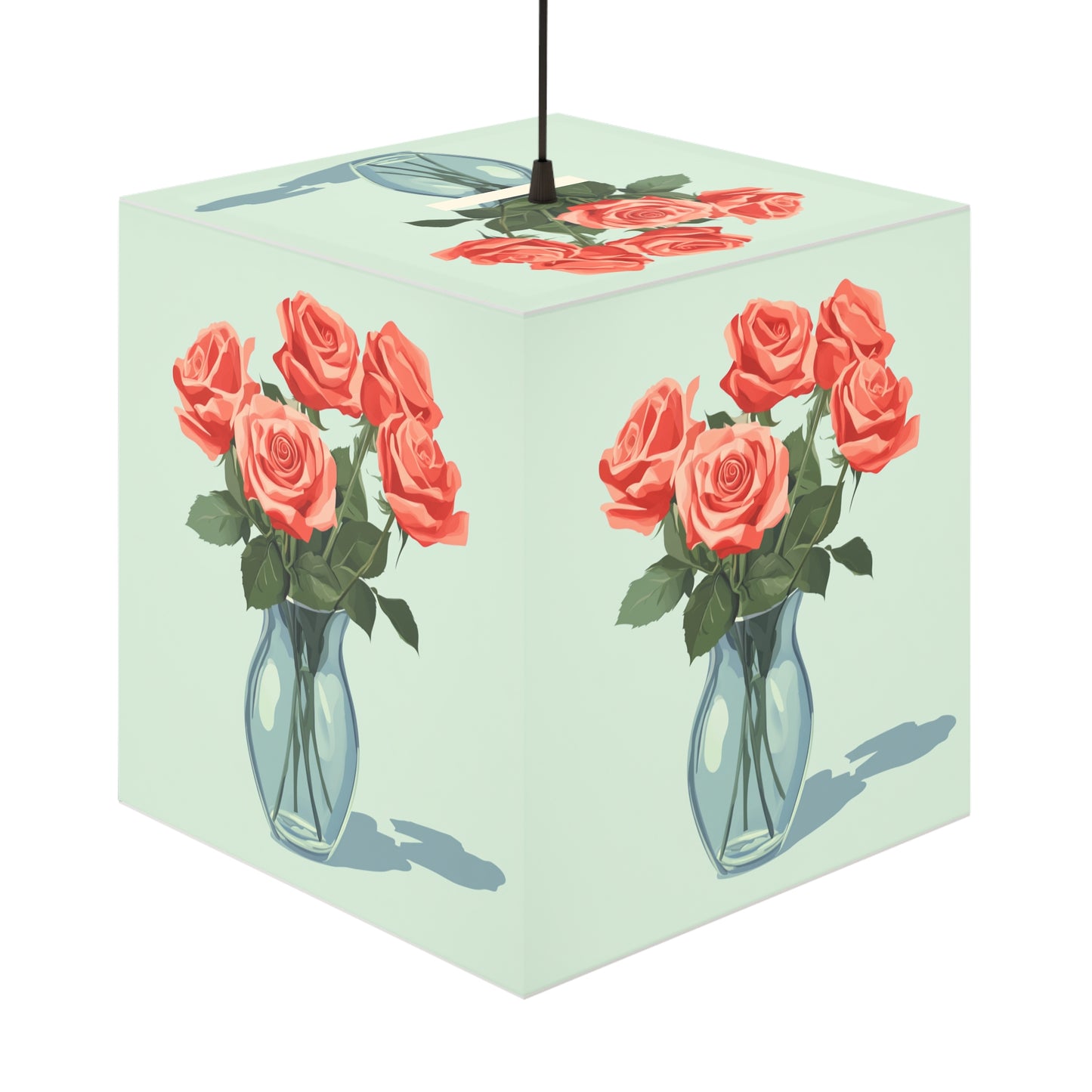 Floral Bouquet  Light Cube Lamp - Bohemian Decor for Home & Office