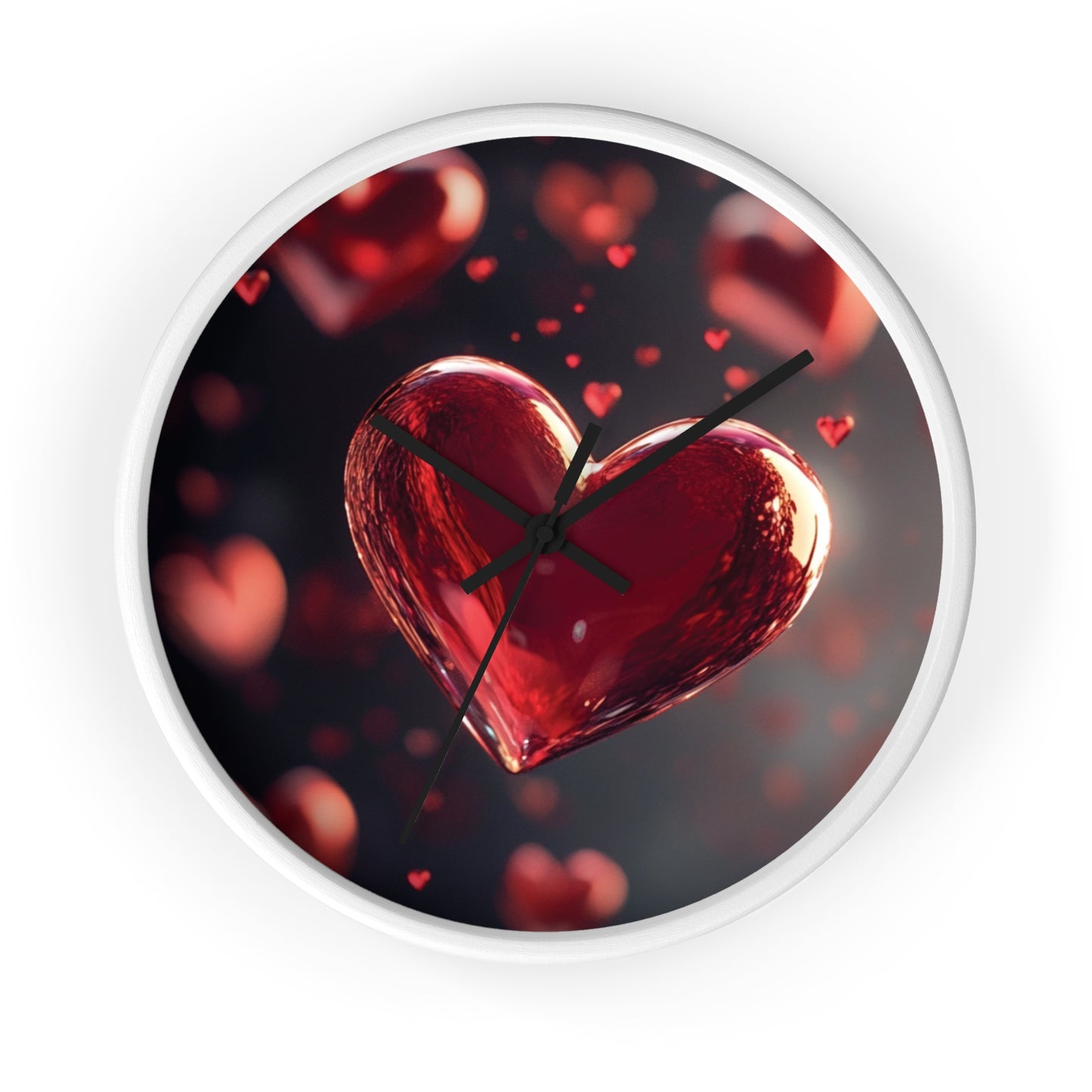 Romantic Heart Design Wall Clock - Perfect Gift for Valentine's Day