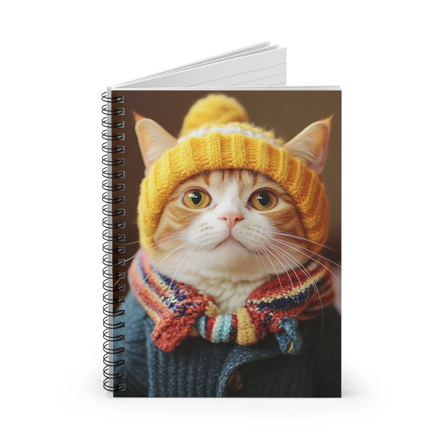 Whimsical Cat Spiral Notebook - Ruled Lines