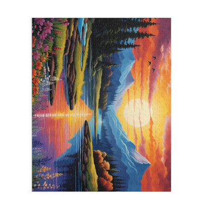 Serene Sunset Landscape Puzzle - 500-Piece Jigsaw for Nature Lovers